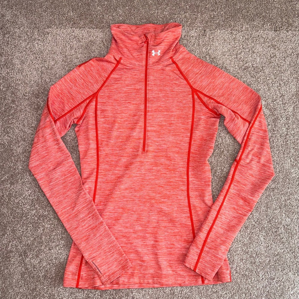 Under Armour Women's Coral Heat Gear Quarter Zip 1/4 Zip Pullover Jacket - Small